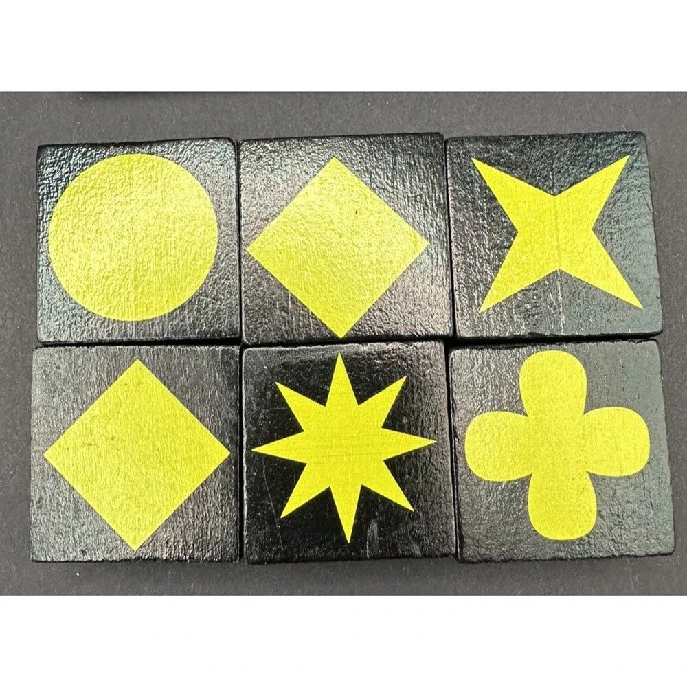QWIRKLE Lot of 6 Game Tiles Set Replacement Part Pieces CHOOSE COLOR